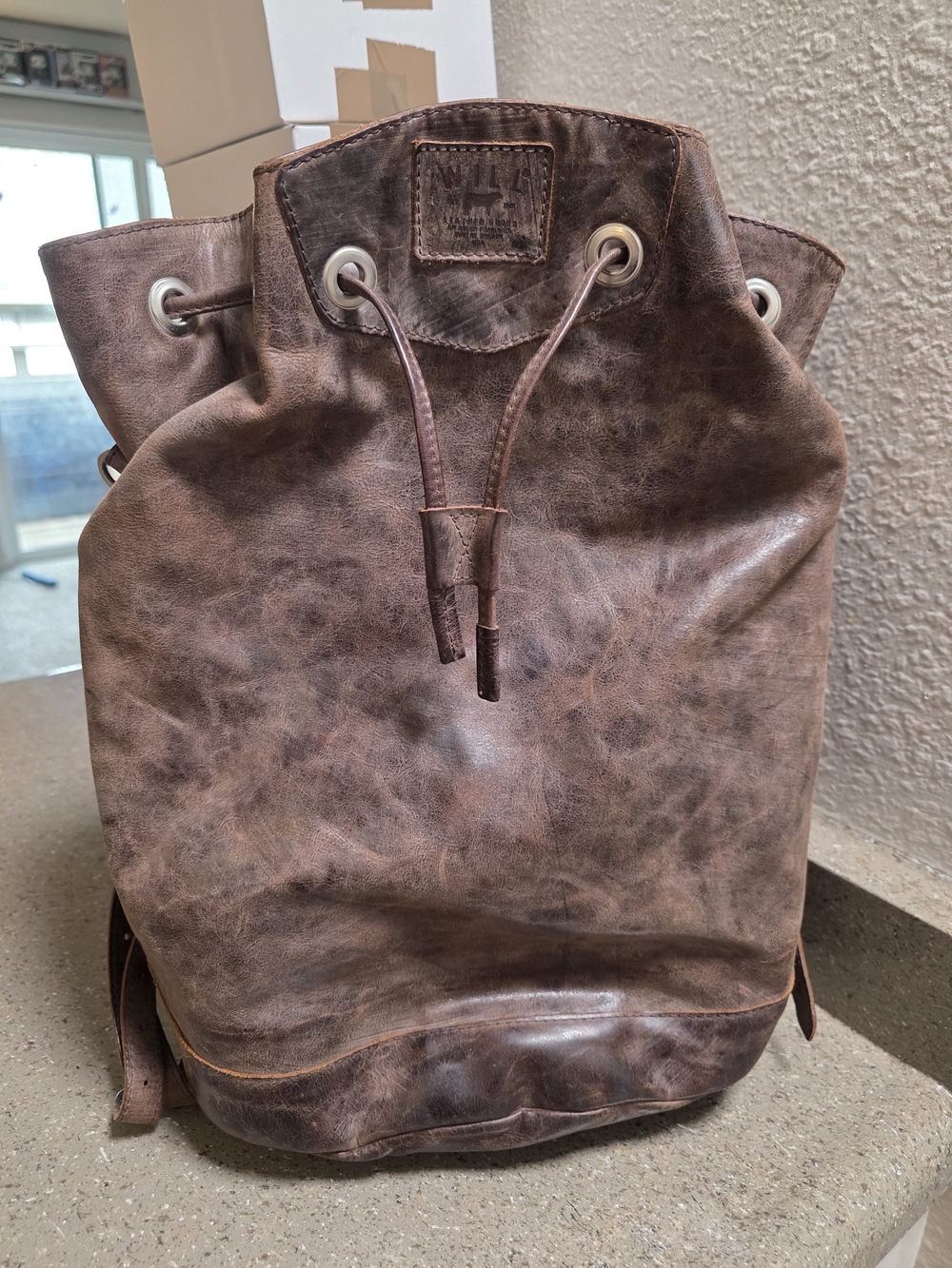 Will Leather Goods Real Leather Backpack